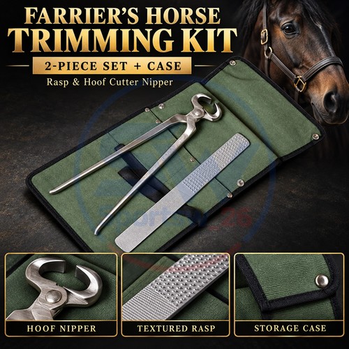 Horse hoof trimming kit 2pc - horse,